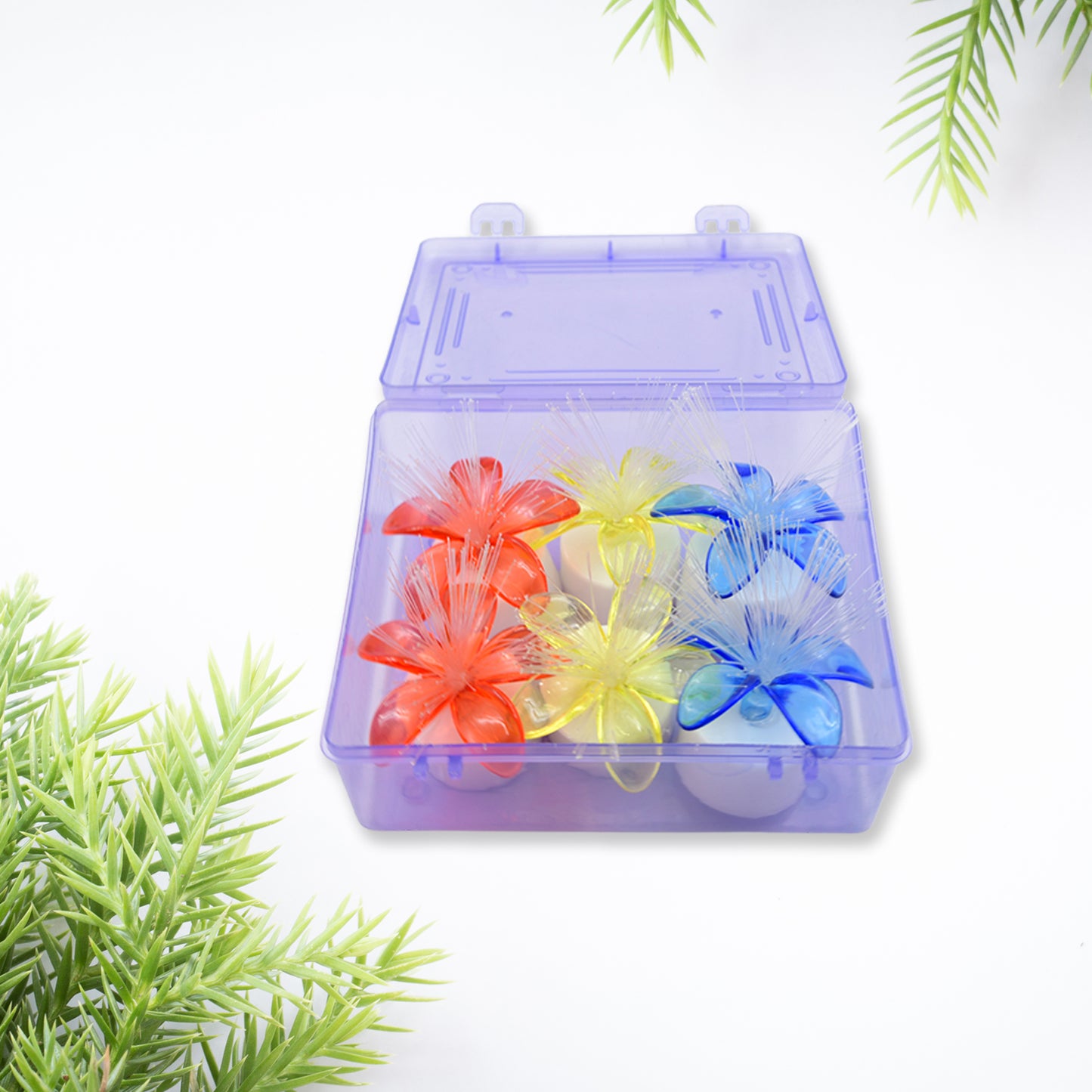 6237a Fiber Optic Light Mini Color Change Led Table Centerpieces Light Up Candle - Pack Of 6