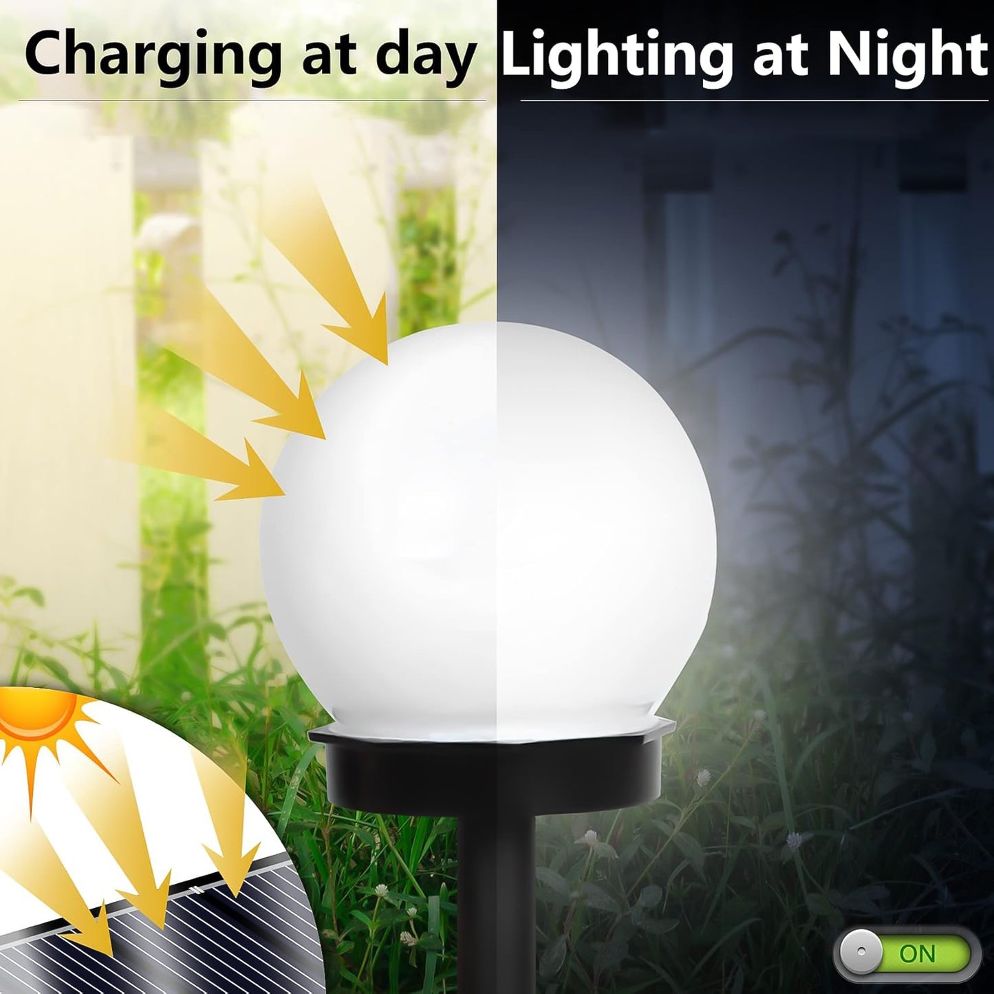 Solar-powered Led Garden Globe Pathway Light (1 Pc)