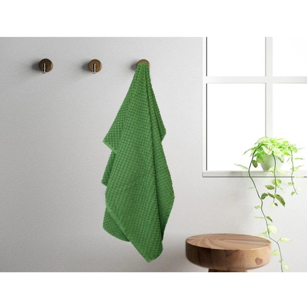 Generic Cotton Popcorn Weave Bath Towels (Green)