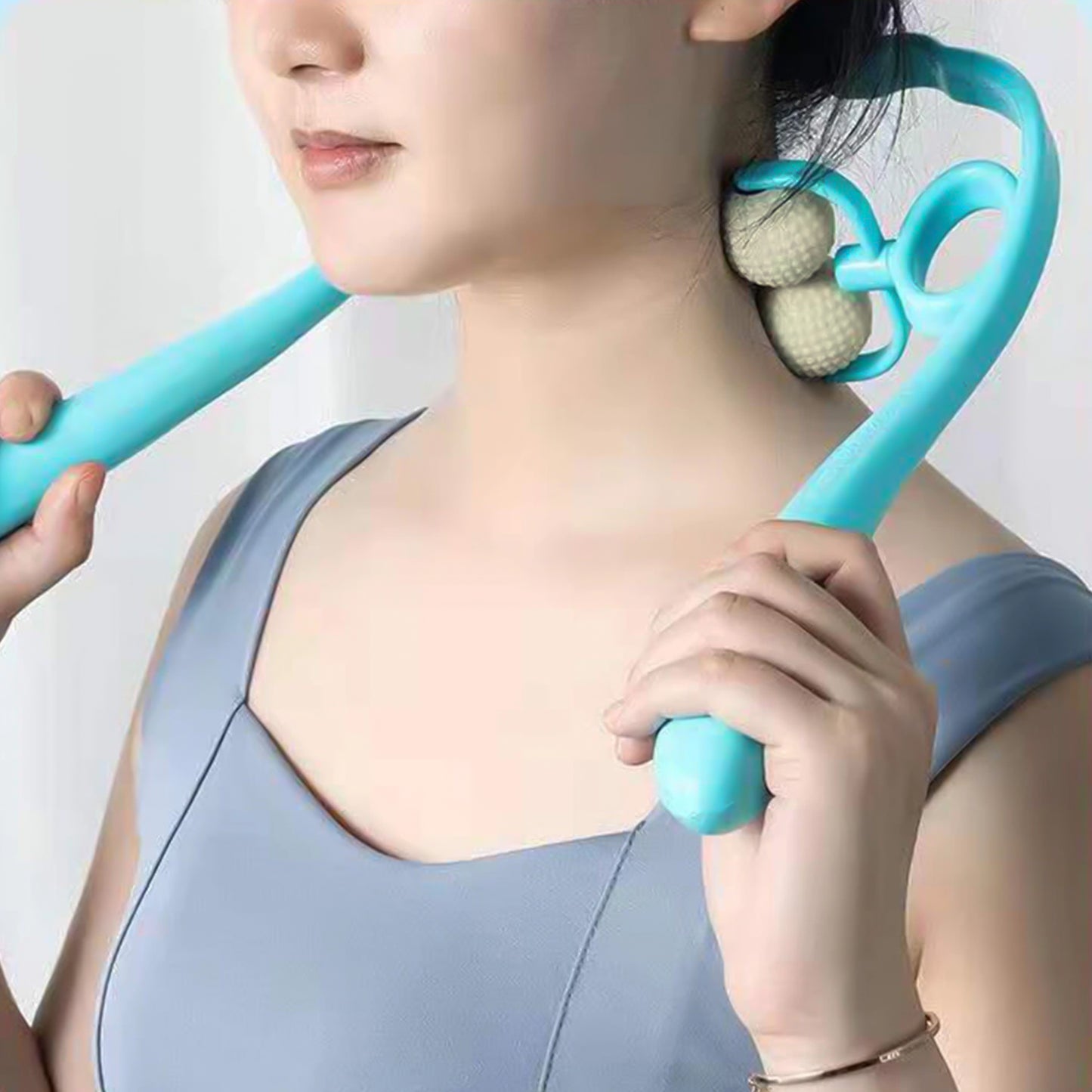 Premium Dual Roller Neck And Shoulder Massager (1 Pc)