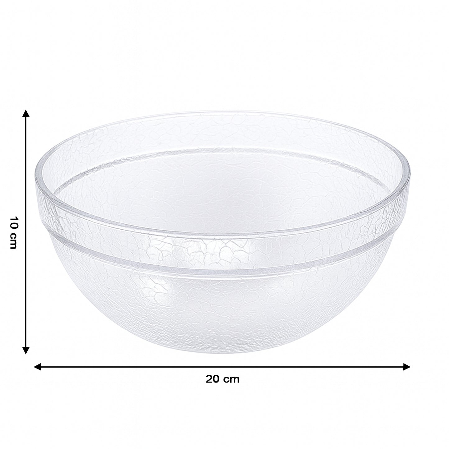 Transparent Idli Mixing Serving Bowl Textured Plastic Kitchen Bowl (1 Pc)