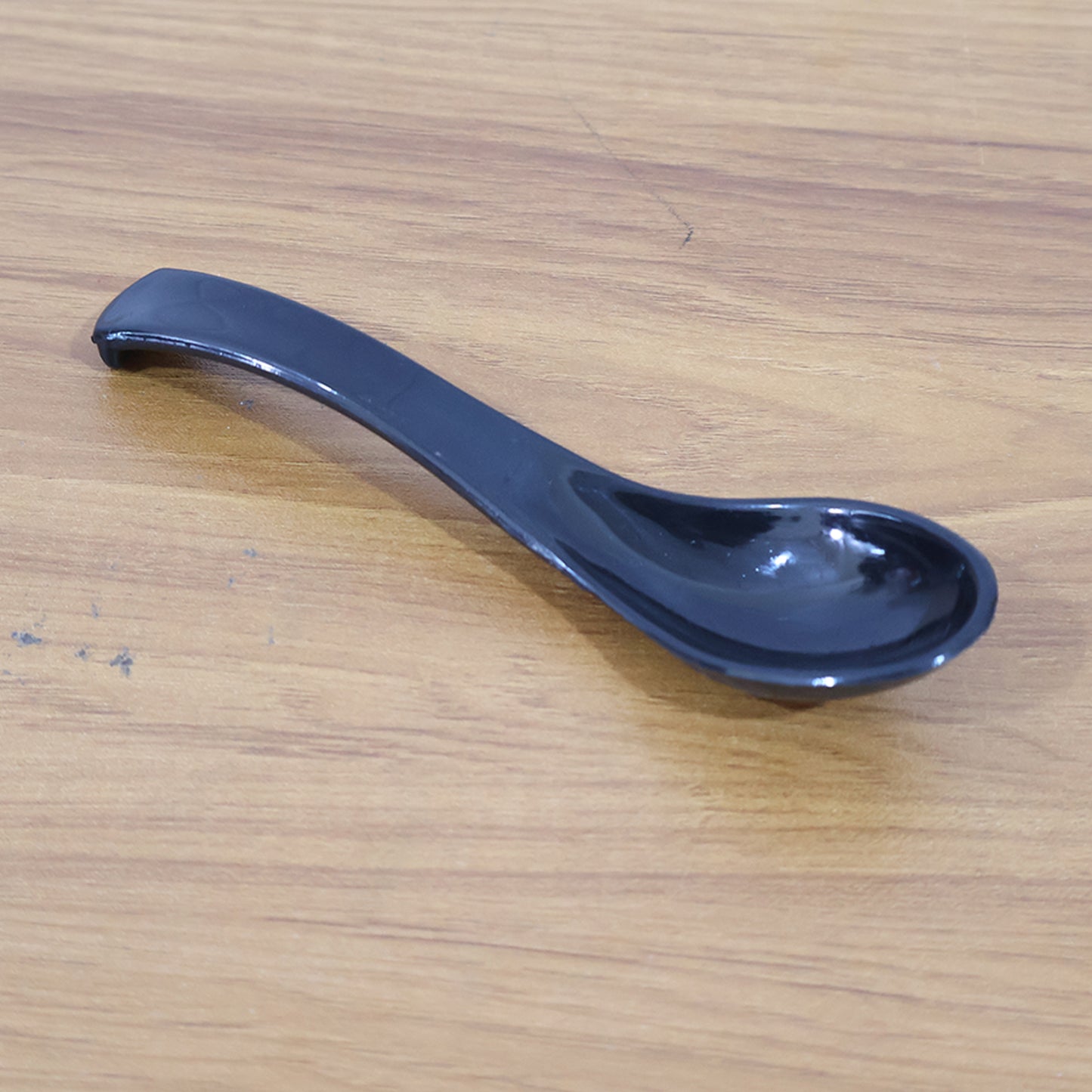 Plastic Soup Spoon Deep Bowl (1 Pc Black)