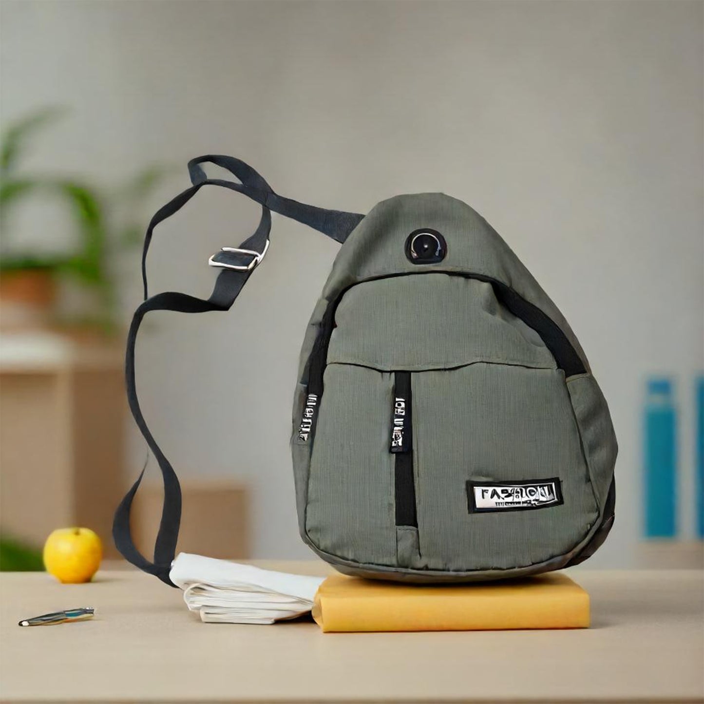 13112 Waterproof Anti Theft Cross-body Fanny Pack Waist Bag Shoulder Bags Chest Men Casual Fashion Usb Charging Earphone Hook Sling Travel Bag (1 Pc)