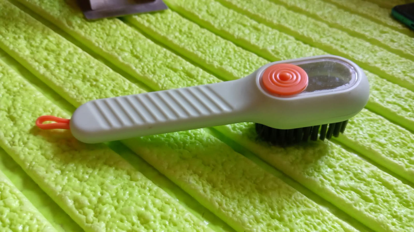 17928 Multifunctional Scrubbing Brush With Liquid Soap Dispenser Cleaning Brush With Liquid Soap Dispenser Shoe Brush For Cleaning Cloth Cleaning Brush With Handleliquid Shoe Brush For Shoe Clothes (1 Pc)