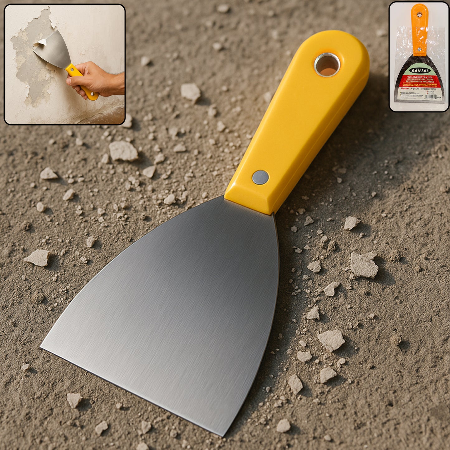 Stainless Steel Putty Knife Wall Scraper - (100mm 1 Pc)