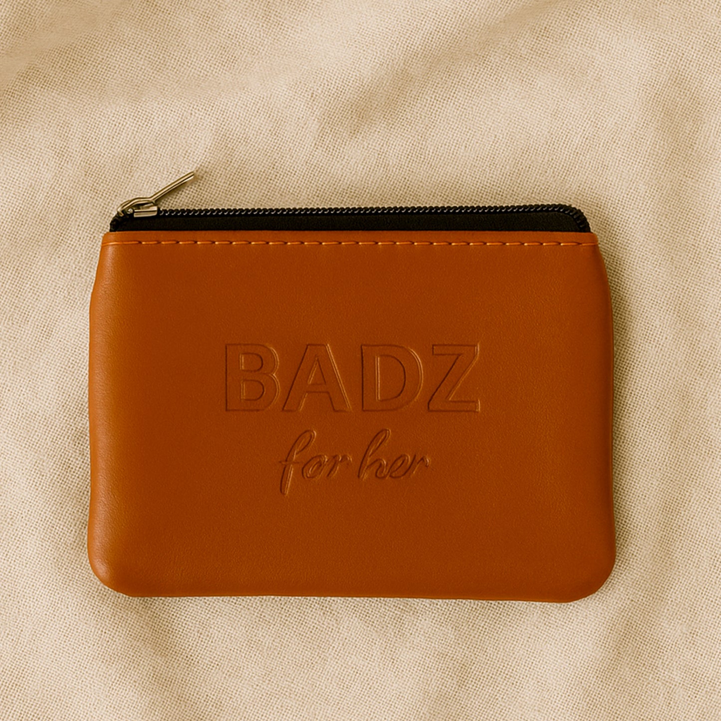Compact Pu Leather Zipper Pouch Wallet For Women (1 Pc)