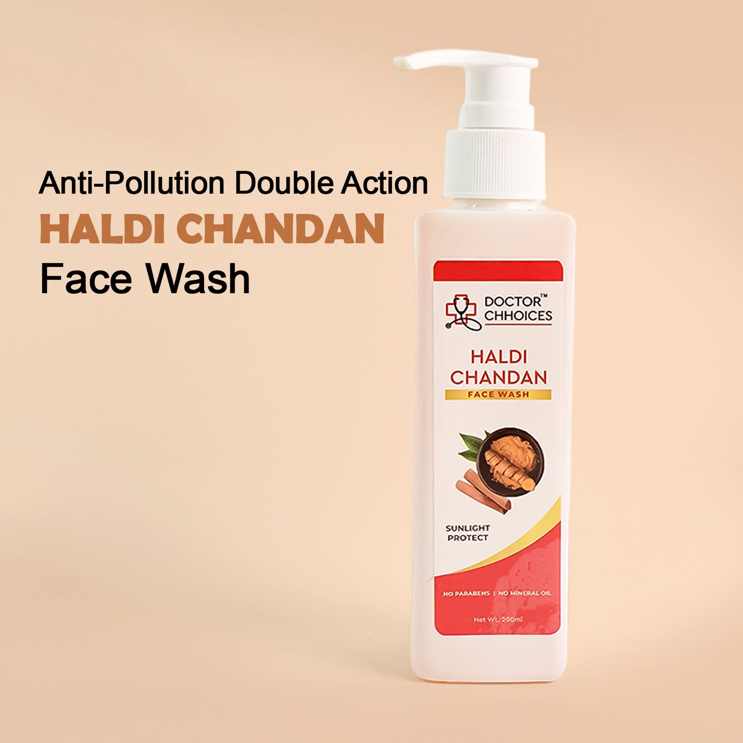 Doctor Chhoices Haldi Chandan Face Wash 200 Ml (1 Pc)