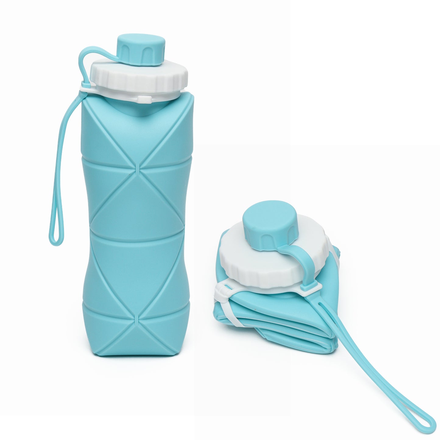 600ml Collapsible Silicone Water Bottle For Travel Sports Gym Office (1 Pc)