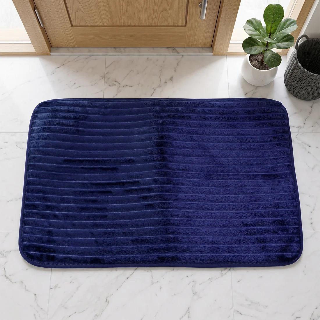 Anti Slip Soft Carpet Mat 60 X 39 Cm Memory Foam Bath Mat Absorbent (1 Pc)