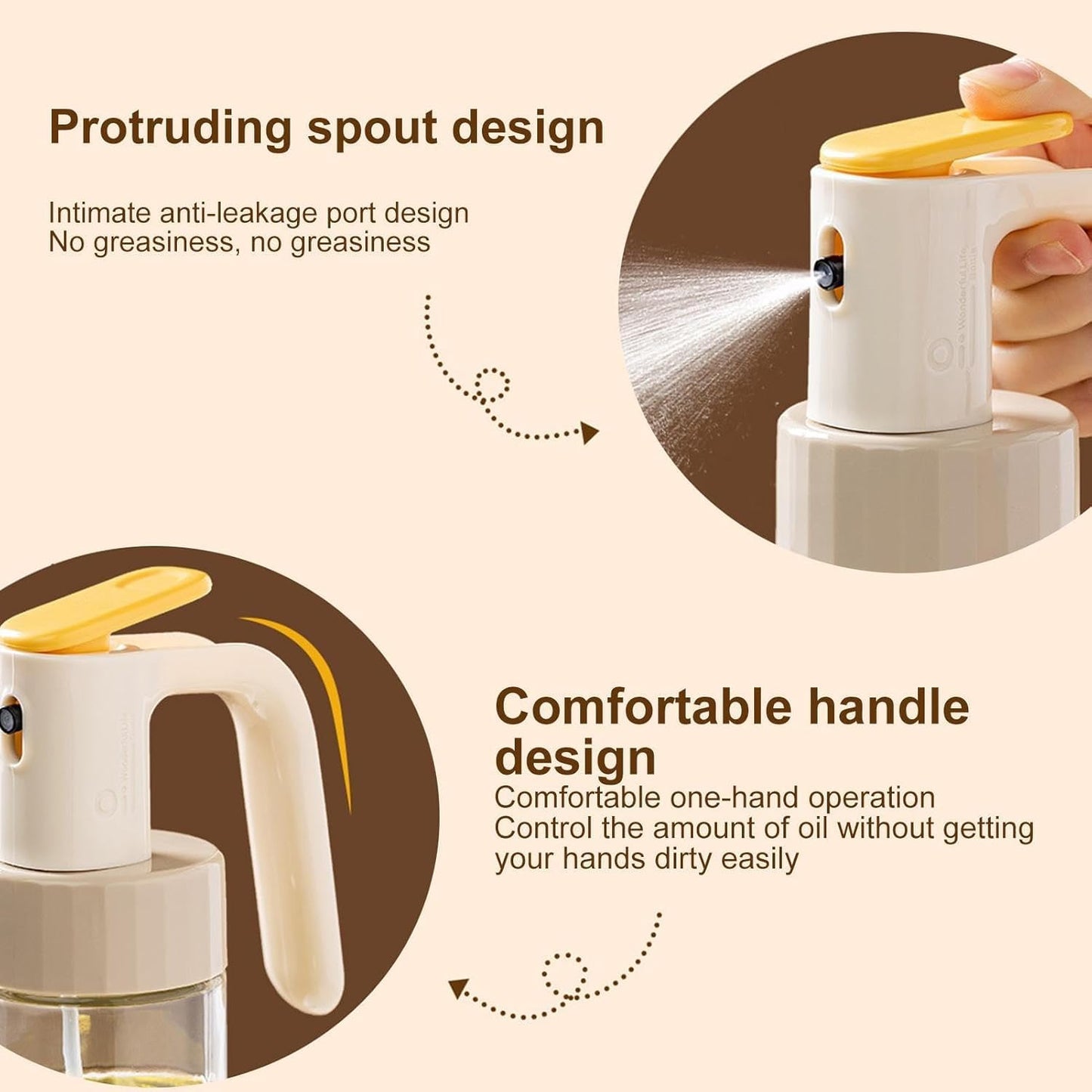 Glass Oil Sprayer Bottle Approx 250ml (1 Pc)