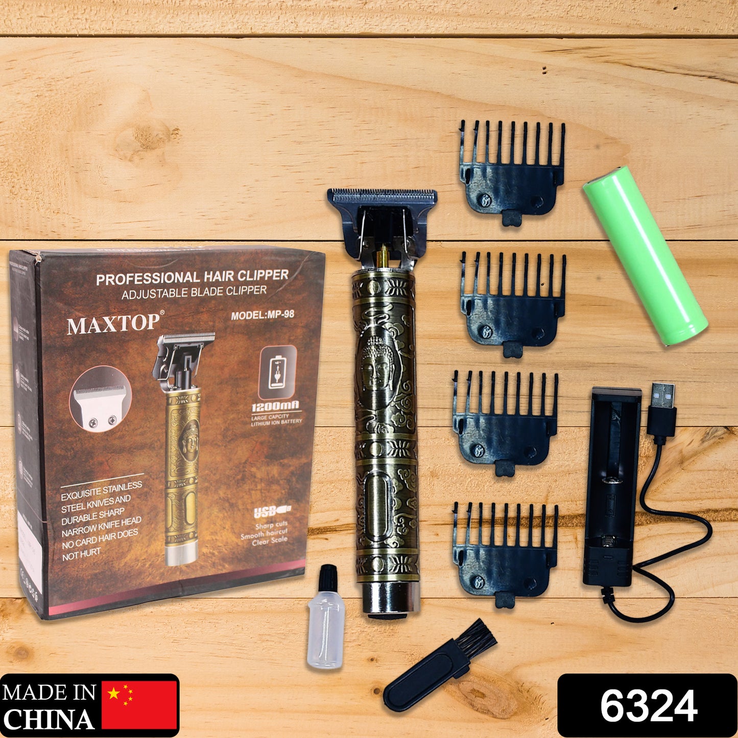 6324 Hair Trimmer For Men Hair Style Trimmer Professional Hair Clipper Adjustable Blade Clipper Shaver For Men