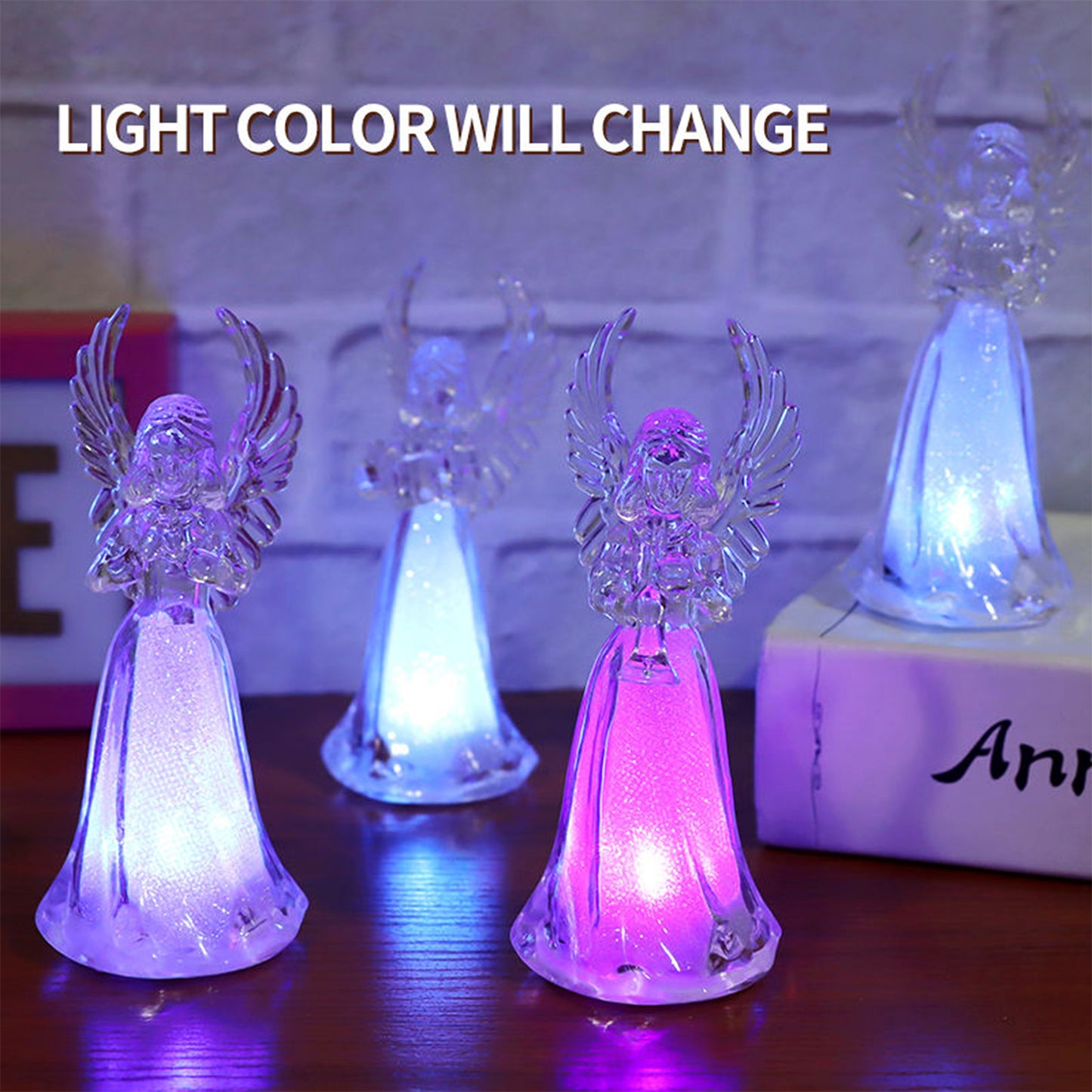 Battery Operated Led Angel Decorative Lights (4 Pc Set)