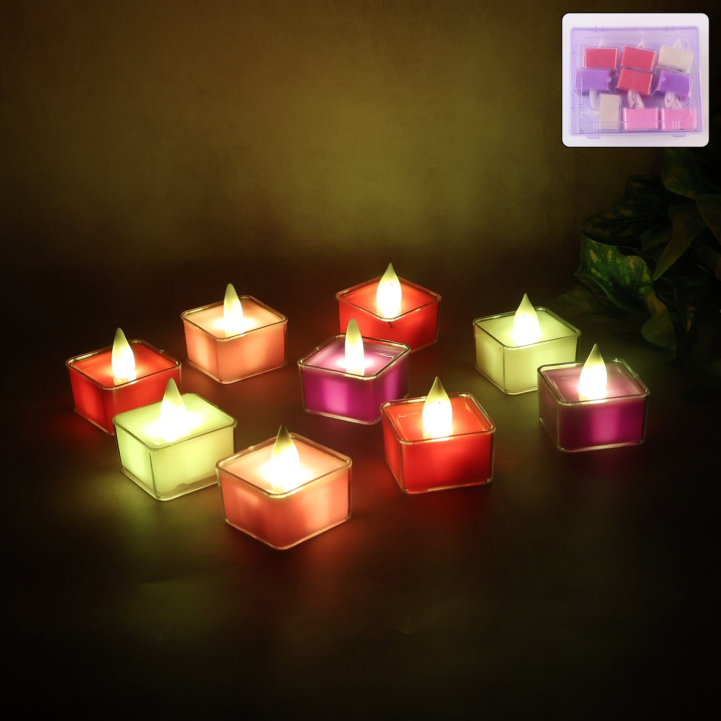 Led Flameless Decorative Tealight Candles - (9 Pc Set)