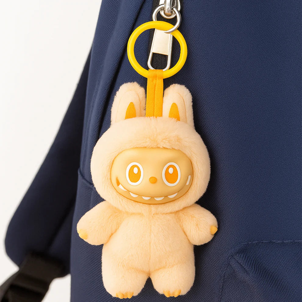 Labubu Toy Cartoon Keychain with Hook Colorful Light, Random Design, Single Box