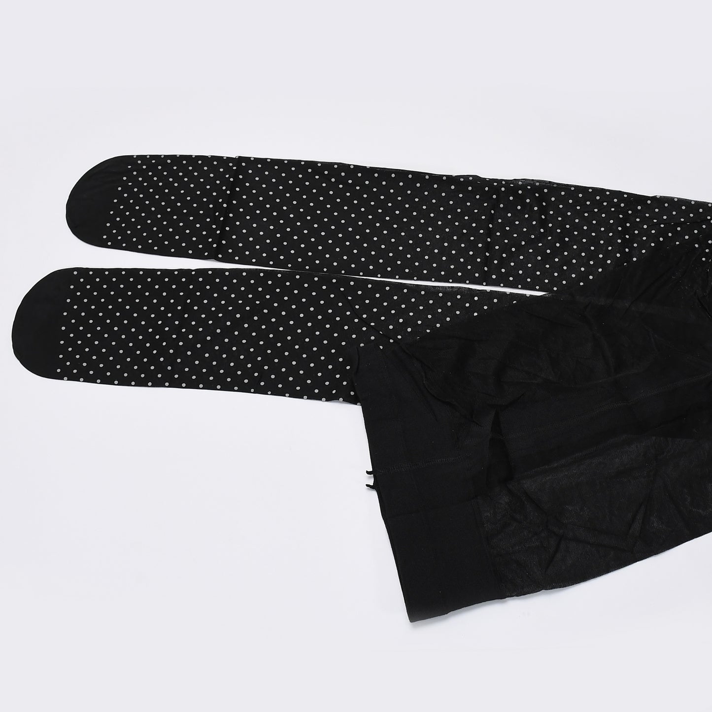 6489 Body Stocking Cloth White Dot Design Stocking Cloth With Elastic Cloth Best Soft Material Cloth