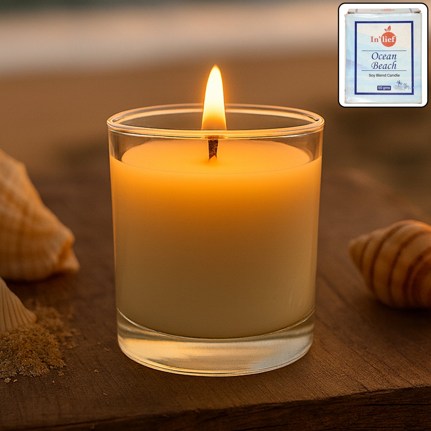 Inlief Scented Votive Jar Candle - (1 Pc 50 Gm)