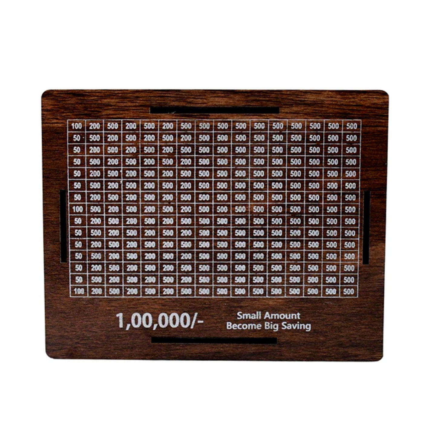 Big Wooden Savings Challenge Money Bank Piggy Bank - (1 Pc)