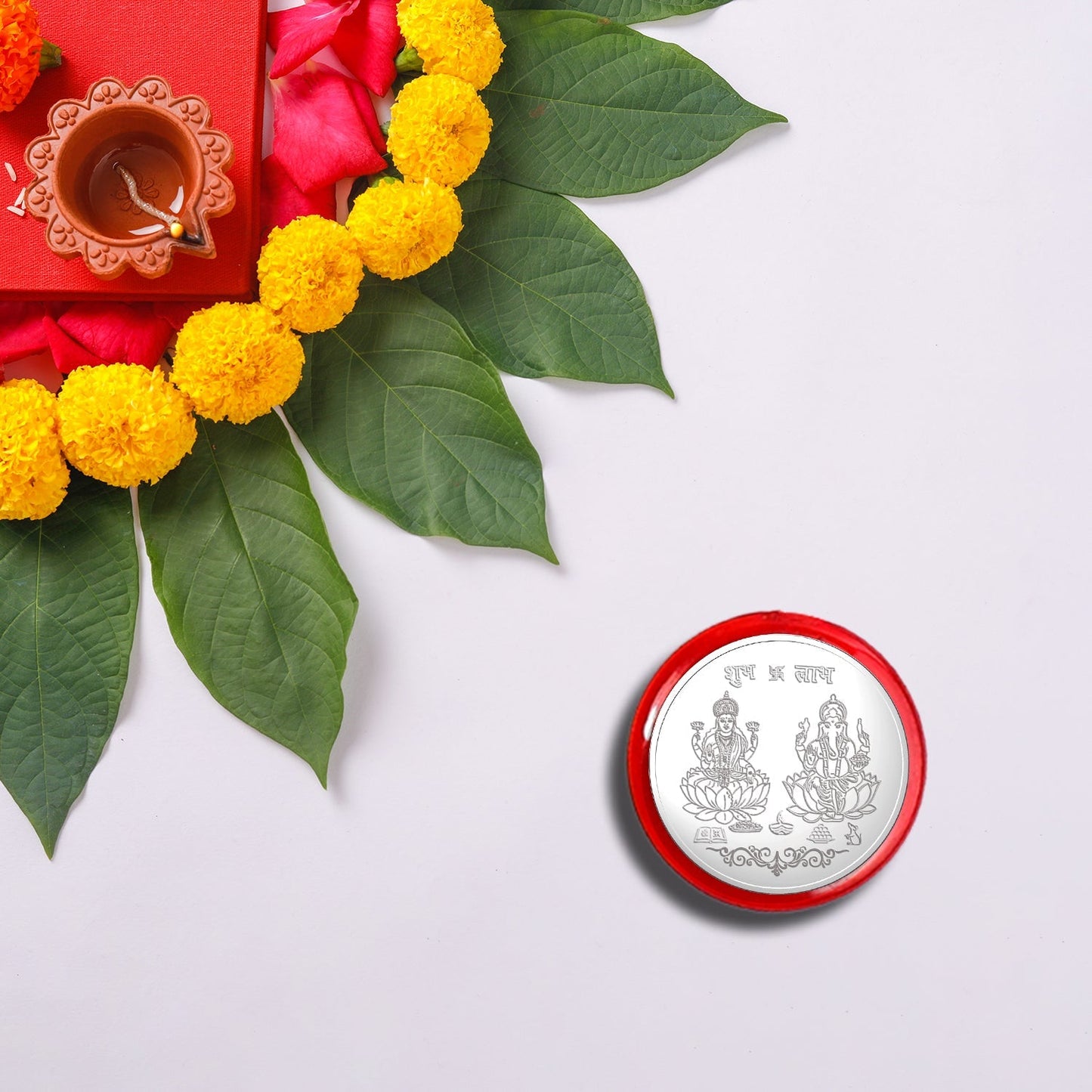 Rakhi Gift Set With 2 Designer Rakhis For Brother Includes Choco Magic Pack Silver Coin Roli Chawal Greeting Card