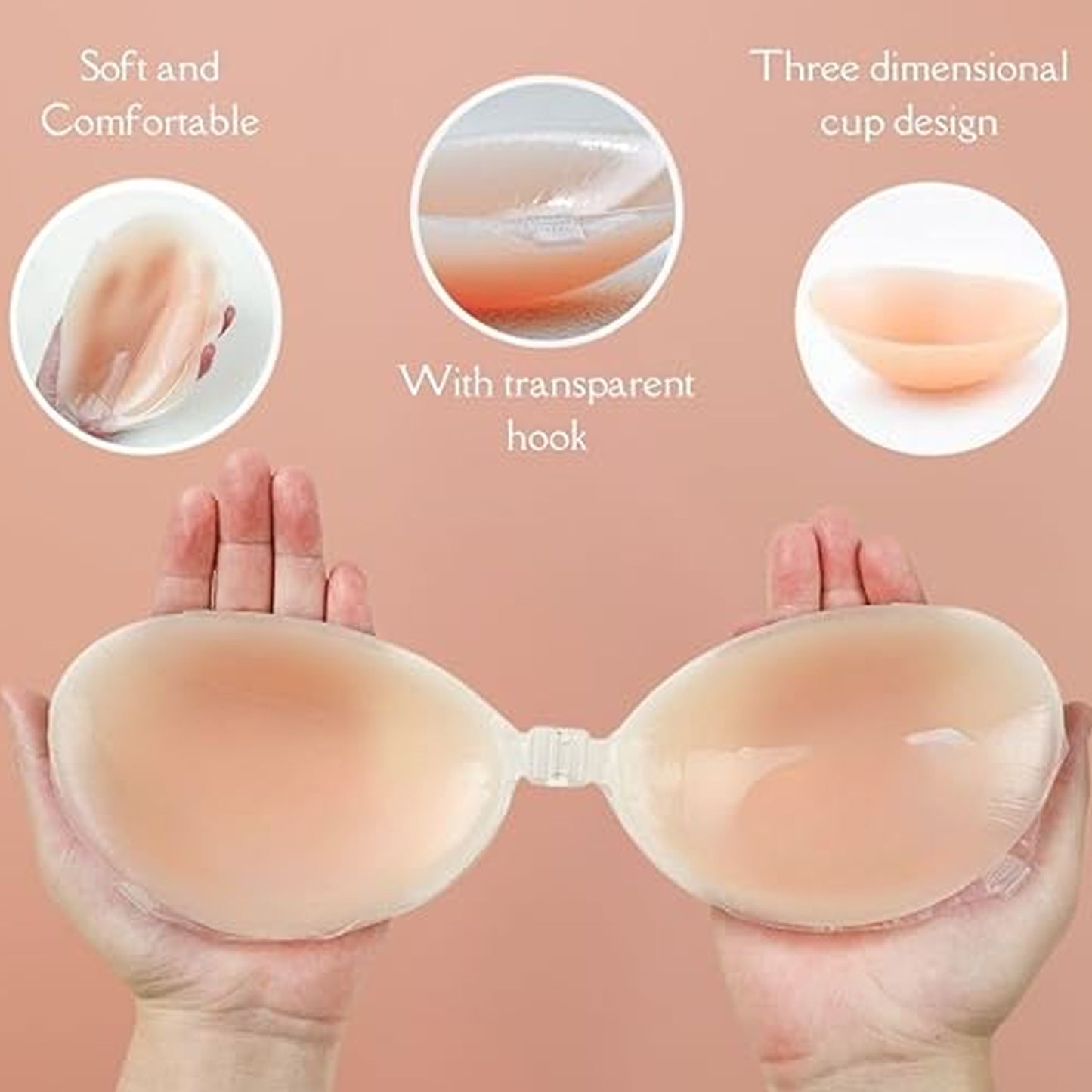 Self-adhesive Backless Strapless Push-up Bra (1 Pc)