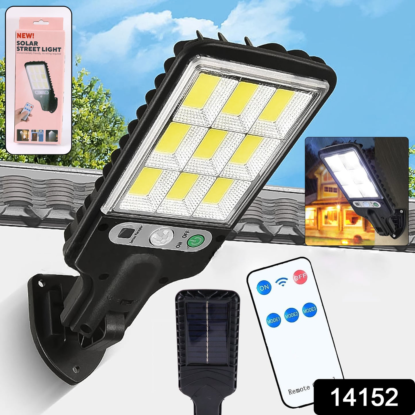 High-power Solar Led Street Light With Motion Sensor Remote Control