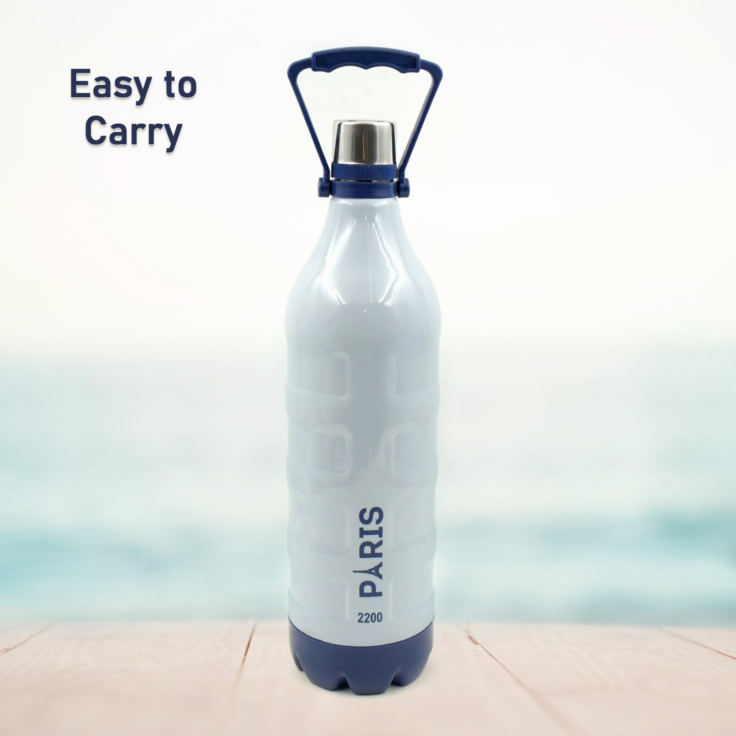 Plastic Sports Insulated Water Bottle With Handle Easy To Carry High Quality Water Bottle Bpa-free Leak-proof For Kids School For Fridge Office Sports School Gym Yoga (1 Pc 1500ml 2200ml)