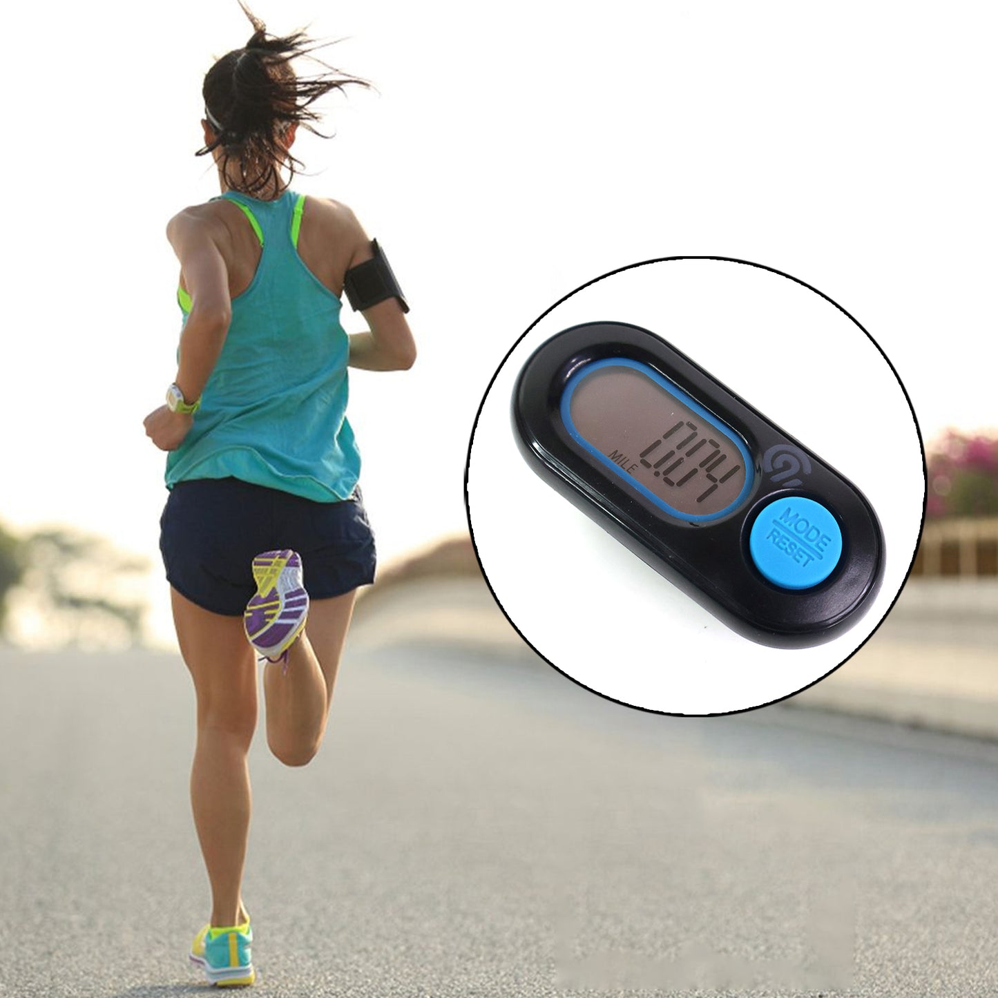 Digital Step Distance Pedometer With Lcd Display (1 Pc)