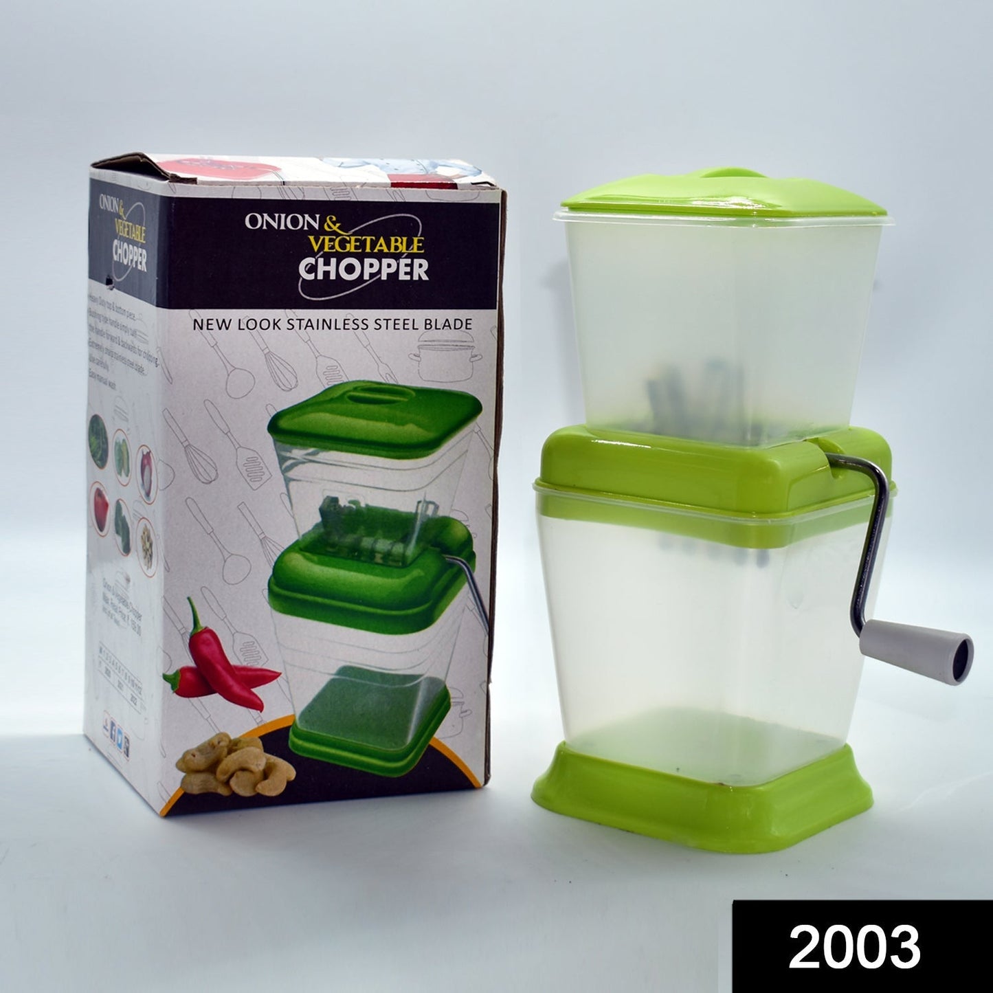 2003 Small Onion Chopper Vegetable Chopper Quick Cutter With Rotating Blade