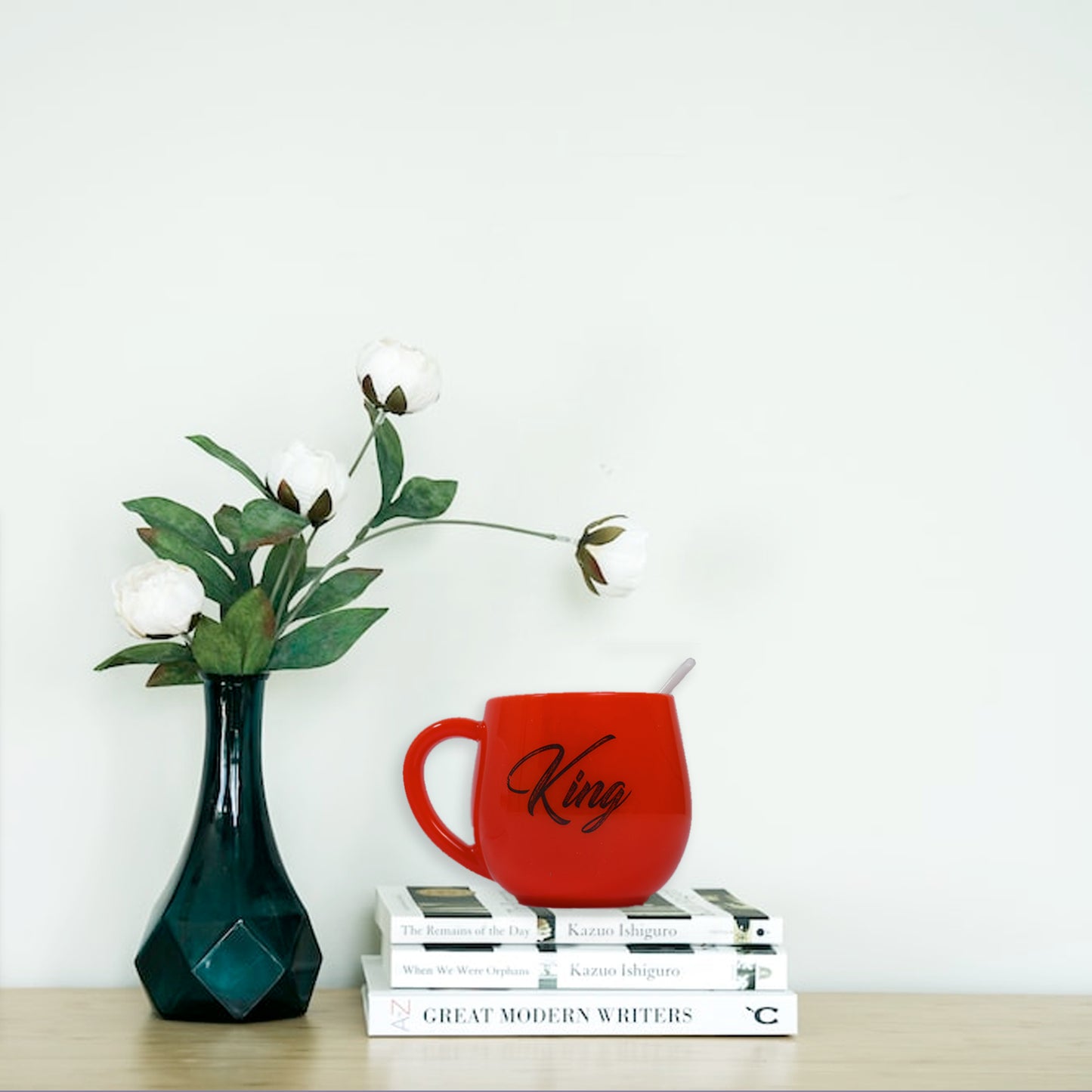 4764 King Queen Printed Couple Matching Coffeetea Plastic Coffee Mug (300ml Set Of 2)