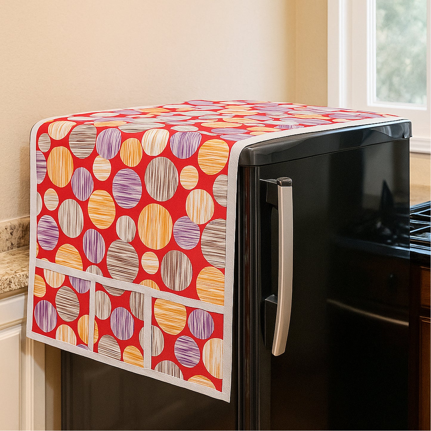 Refrigerator Top Cover With Side Pockets (100x60 Cm 1 Pc)