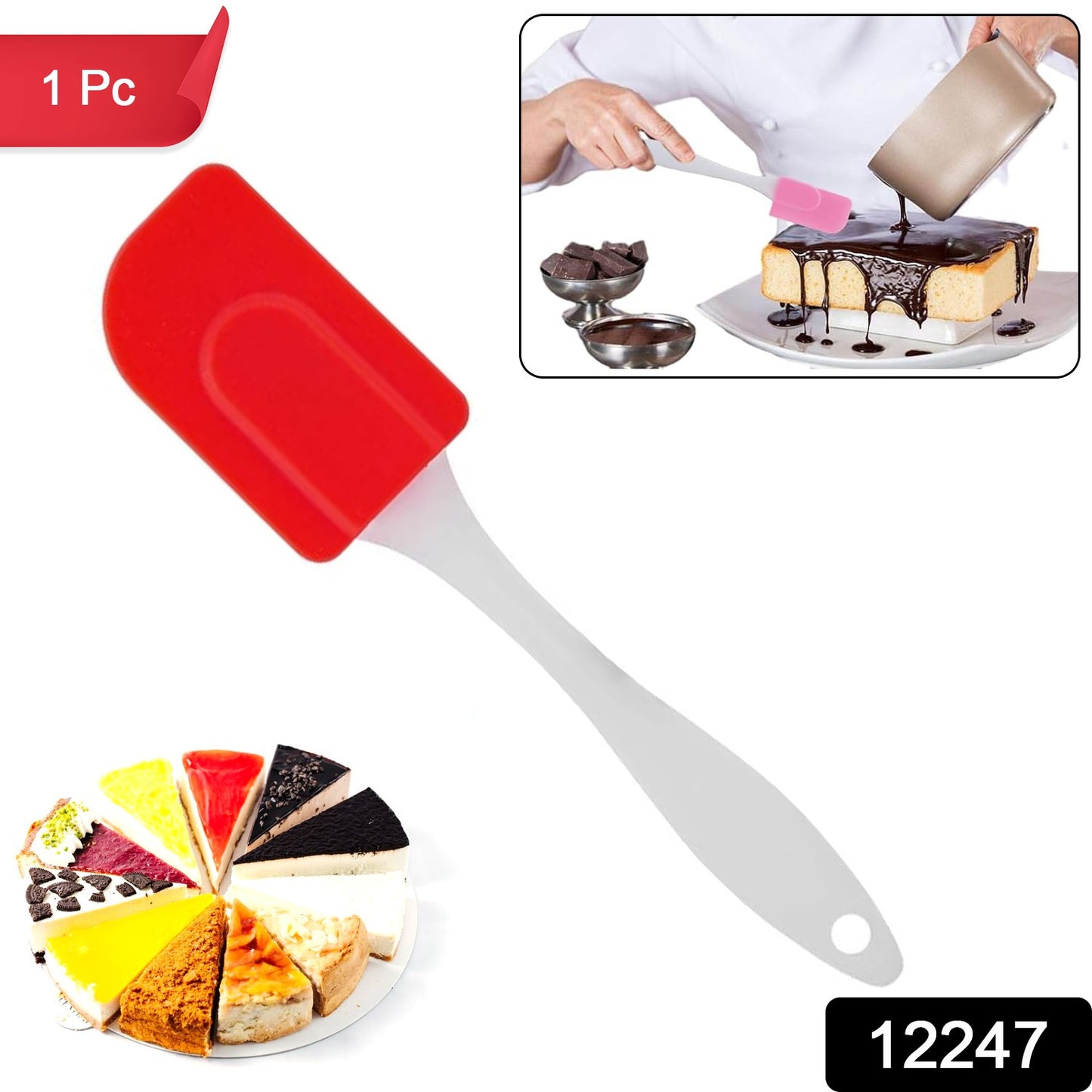 Silicone Cooking Spatula For Baking (1 Pc 18 Cm)