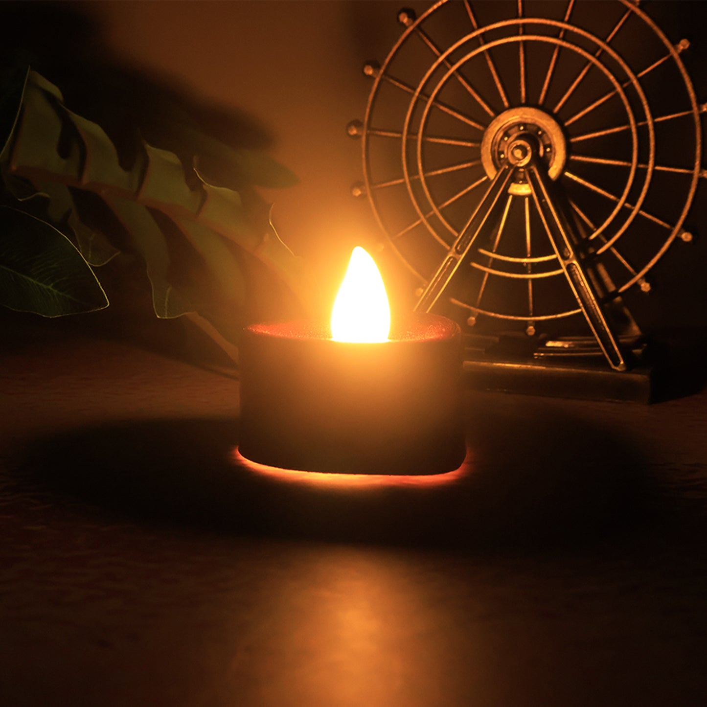 Heart Shaped Led Tea Light Candles (Mix Color 12 Pc)