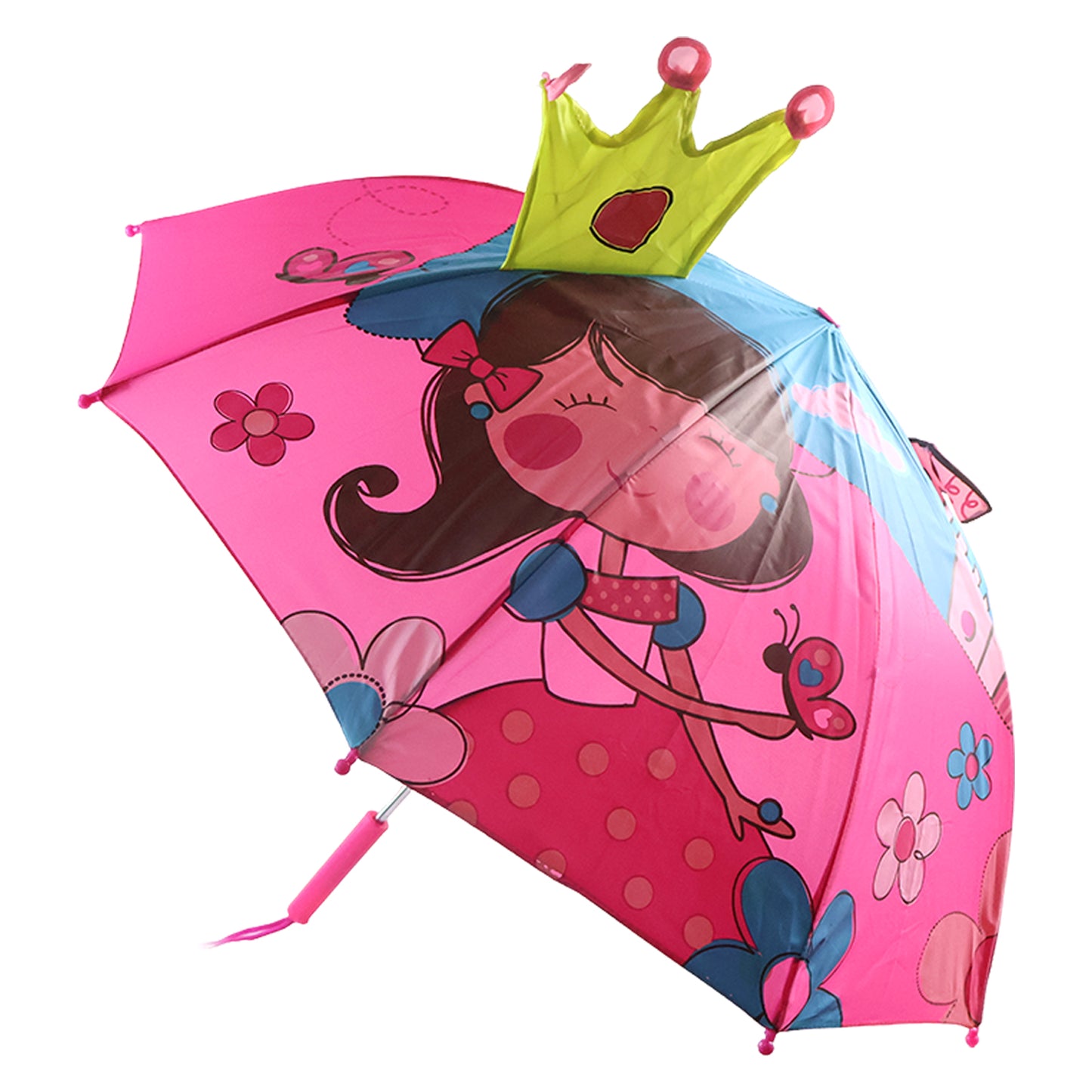 3d Kids Umbrella With Cartoon Print Cute Waterproof Rain Umbrella (1 Pc)