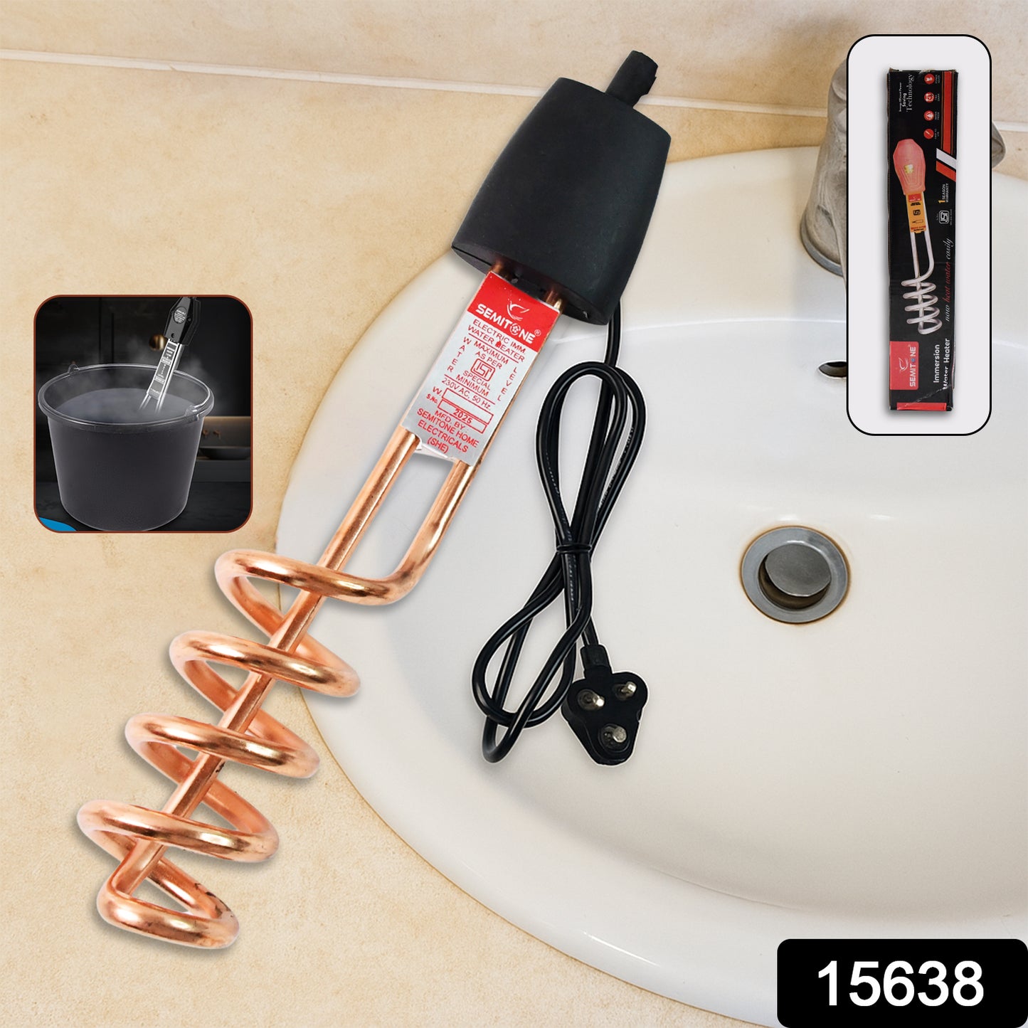 Immersion Water Heater Rod High-performance Copper Heating Element With Shockproof Handle