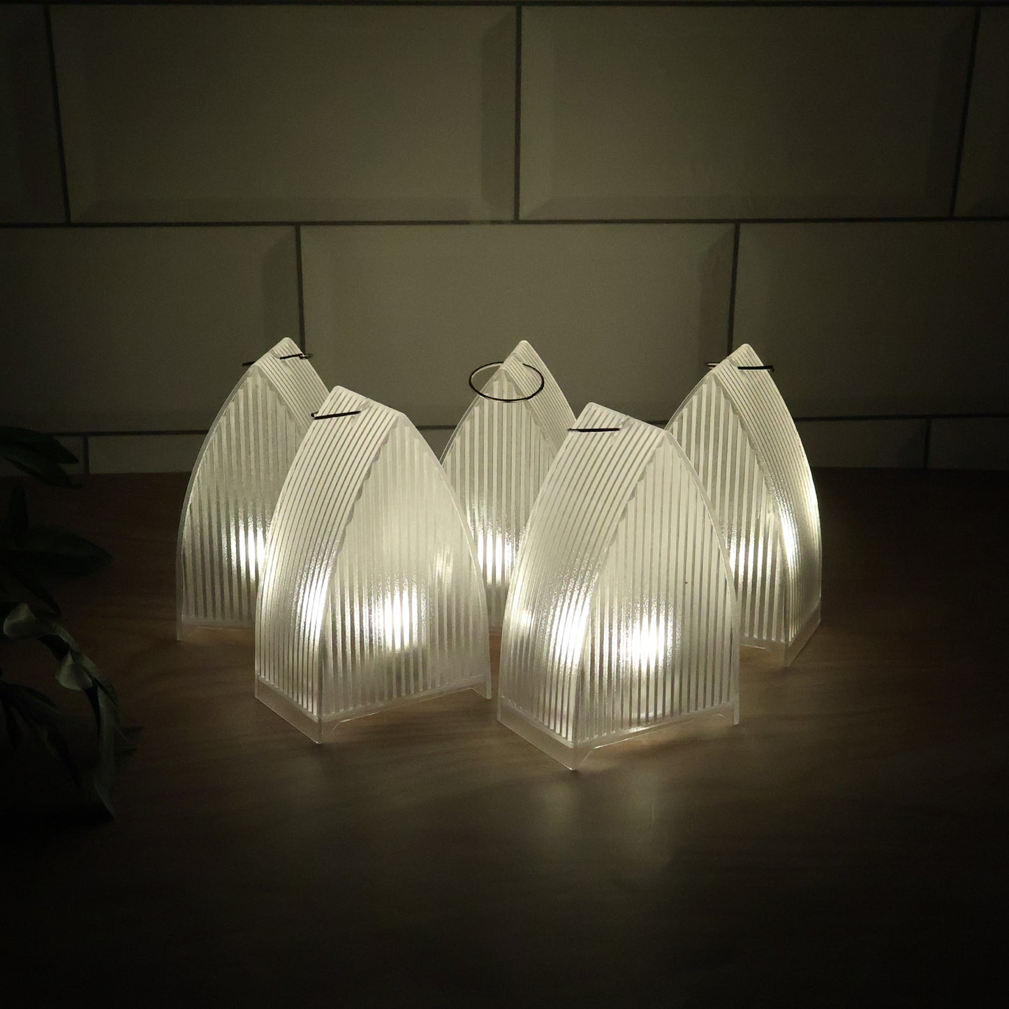 Led Flameless Decorative Lantern Lights - (5 Pc Set)