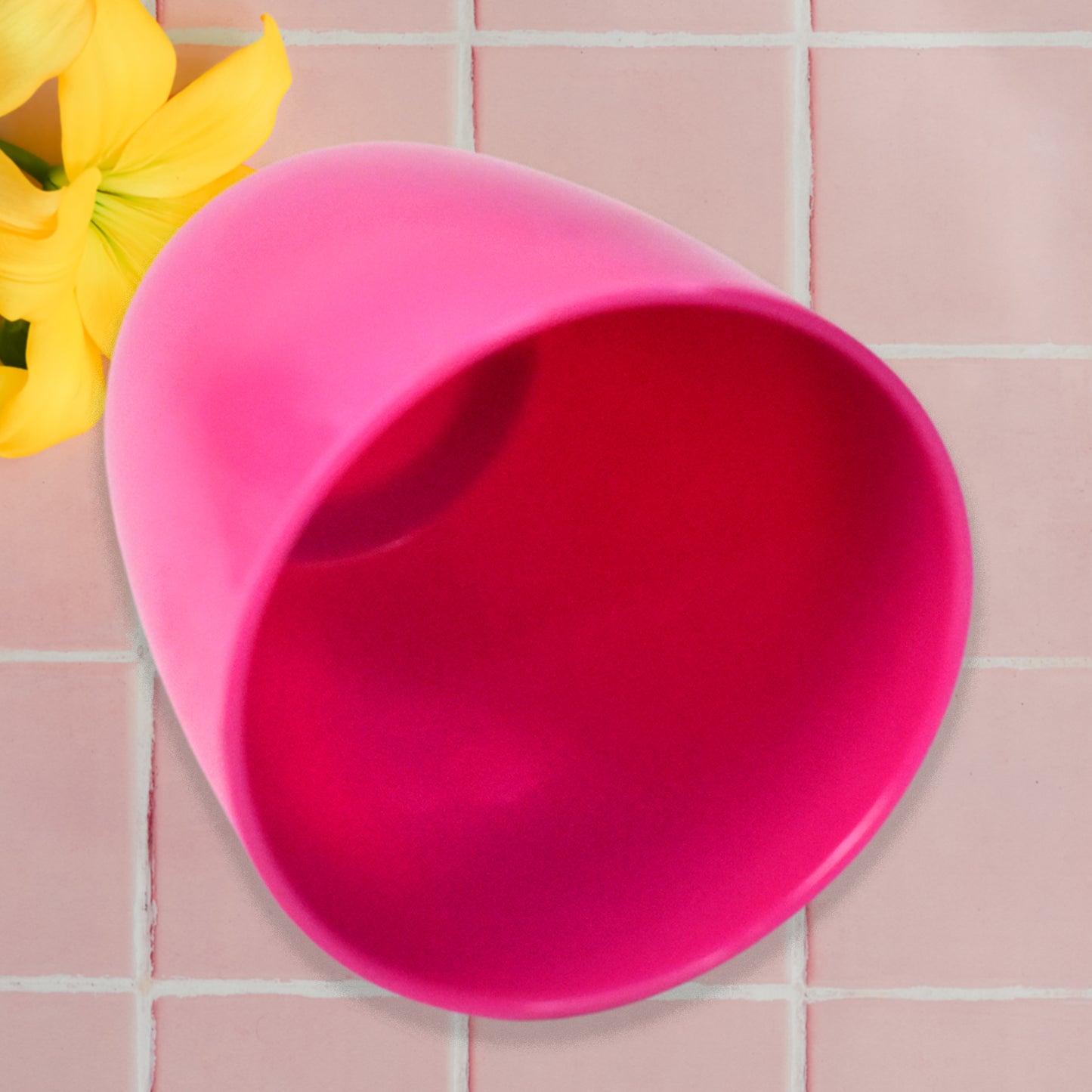 Plastic Flower Valencia (Pot) Home And Outdoor (1 Pcmix Colour)