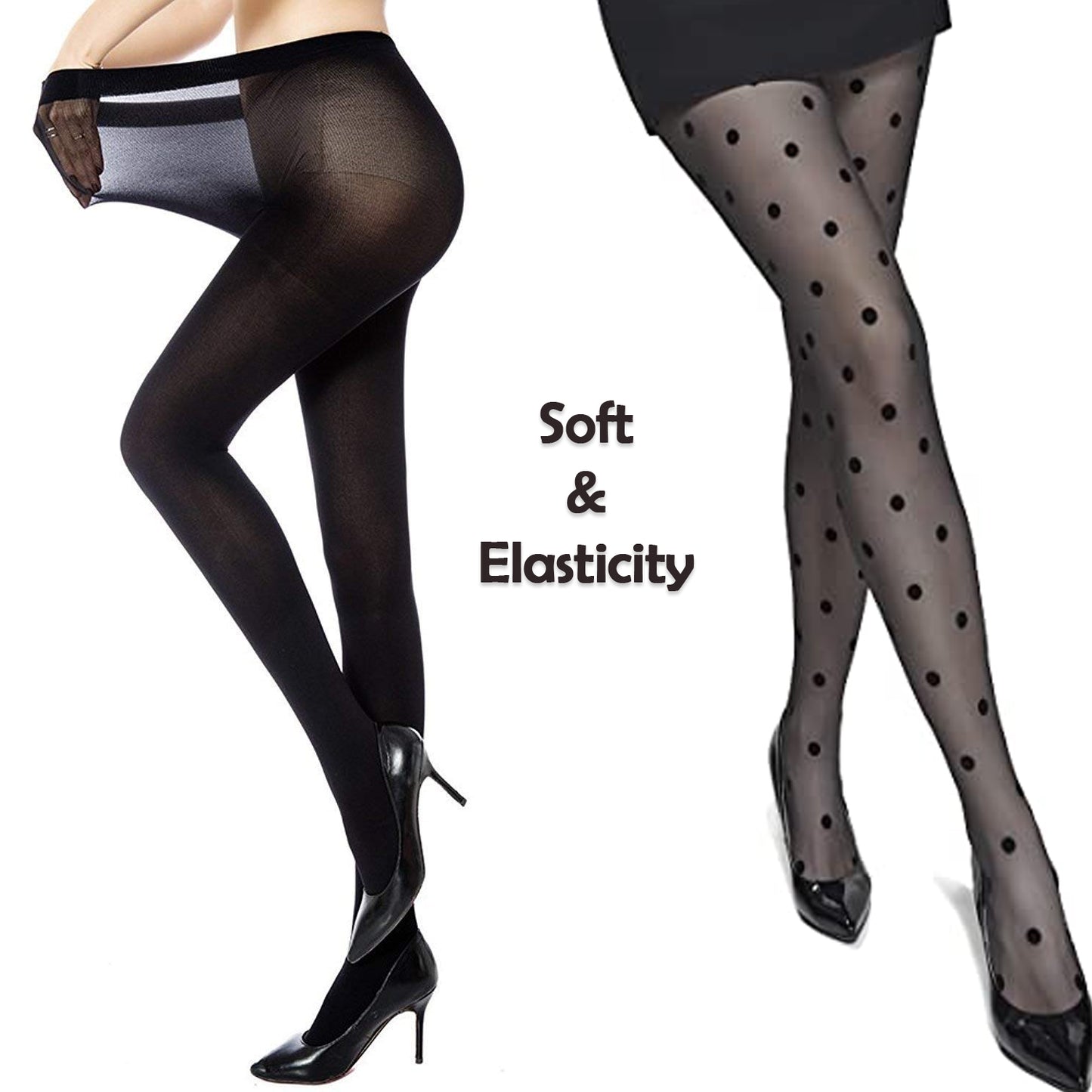 6489 Body Stocking Cloth White Dot Design Stocking Cloth With Elastic Cloth Best Soft Material Cloth