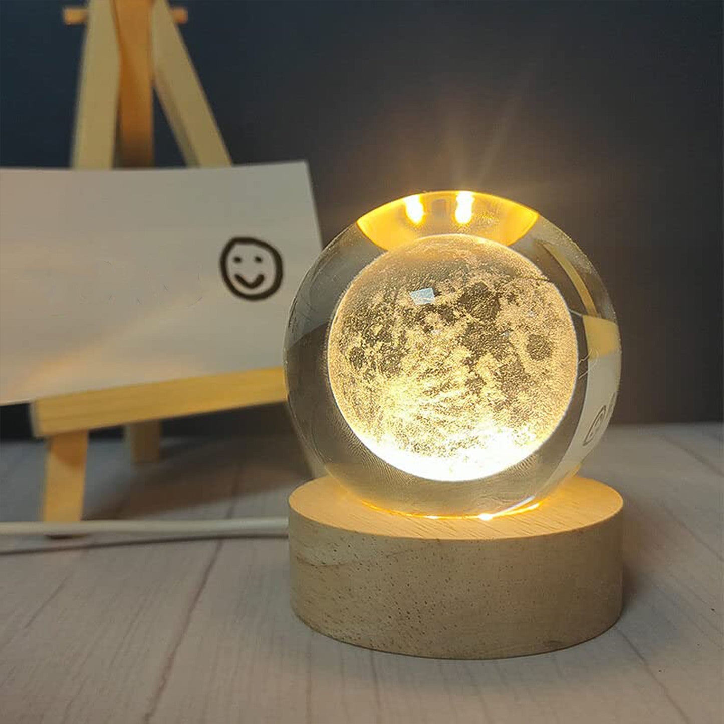 3d Crystal Ball Lamps With Base (1 Pc)