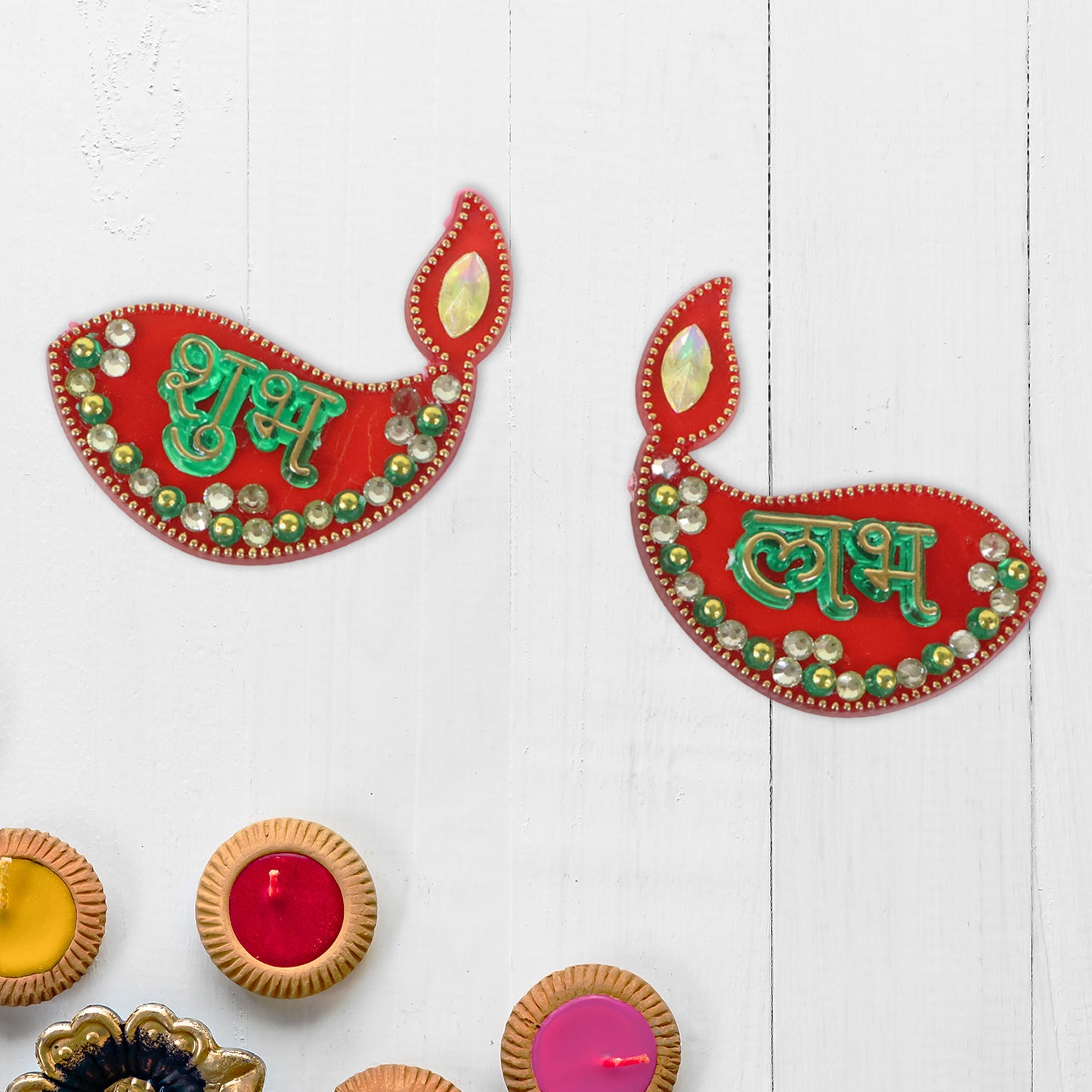 Traditional Decorative Shubh Labh Door Hanging (6 Pc 1 Set)