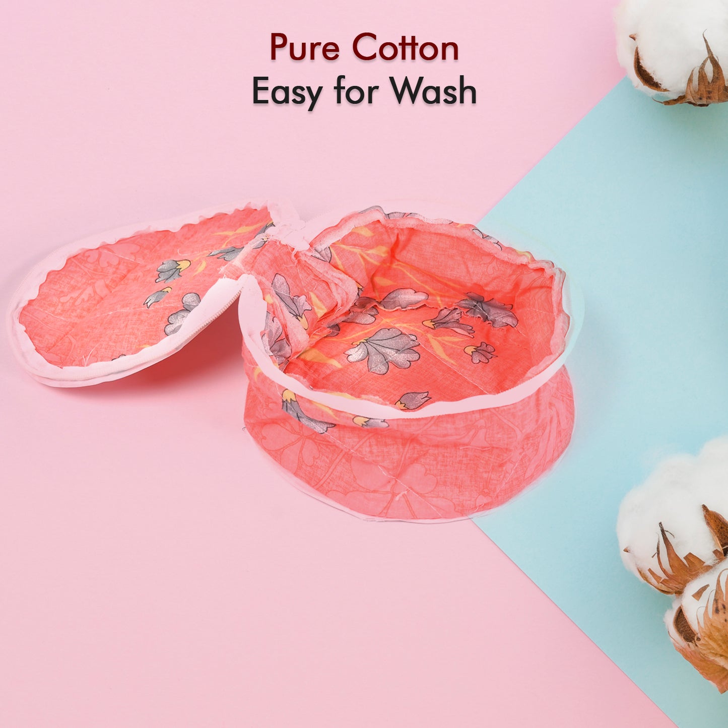 5315 Hot Chapatti Box Roti Cotton Cloth Casserole Basket Washable Roti Rumals With Multi Color