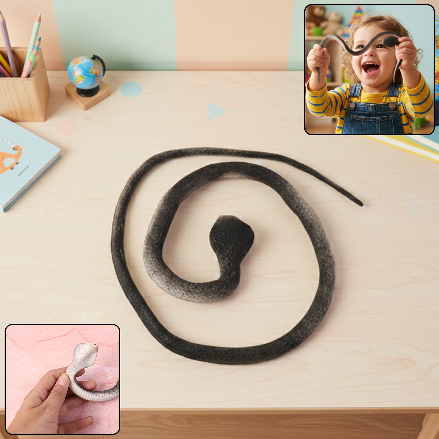 Realistic Dummy Snake Toy For Kids Pranks (1 Pc)