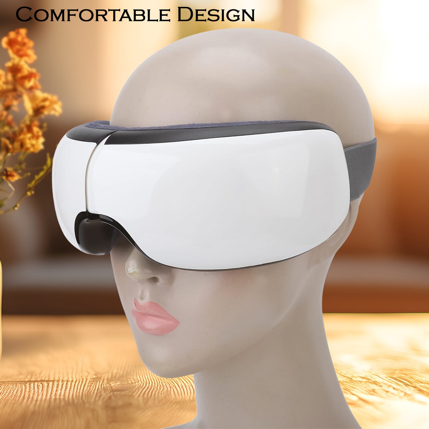 Electric Eye Massager With Adjustable Elastic Band (1 Pc)