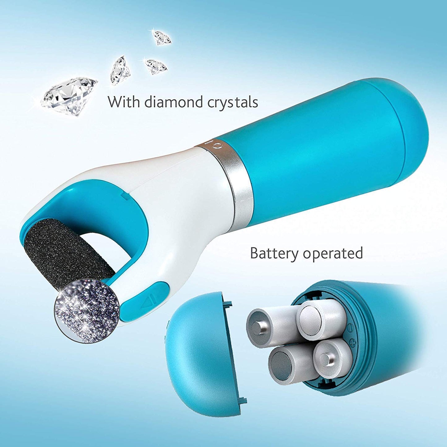 0229 Electronic Dry Foot File Callous Remover For Feet Electric Foot With Roller Hard And Dead Skin- Regular Coarse Baby Smooth Feet In Minutes. For In Home Padicure Foot Care Battery Powered Usb (Battry Not Included)