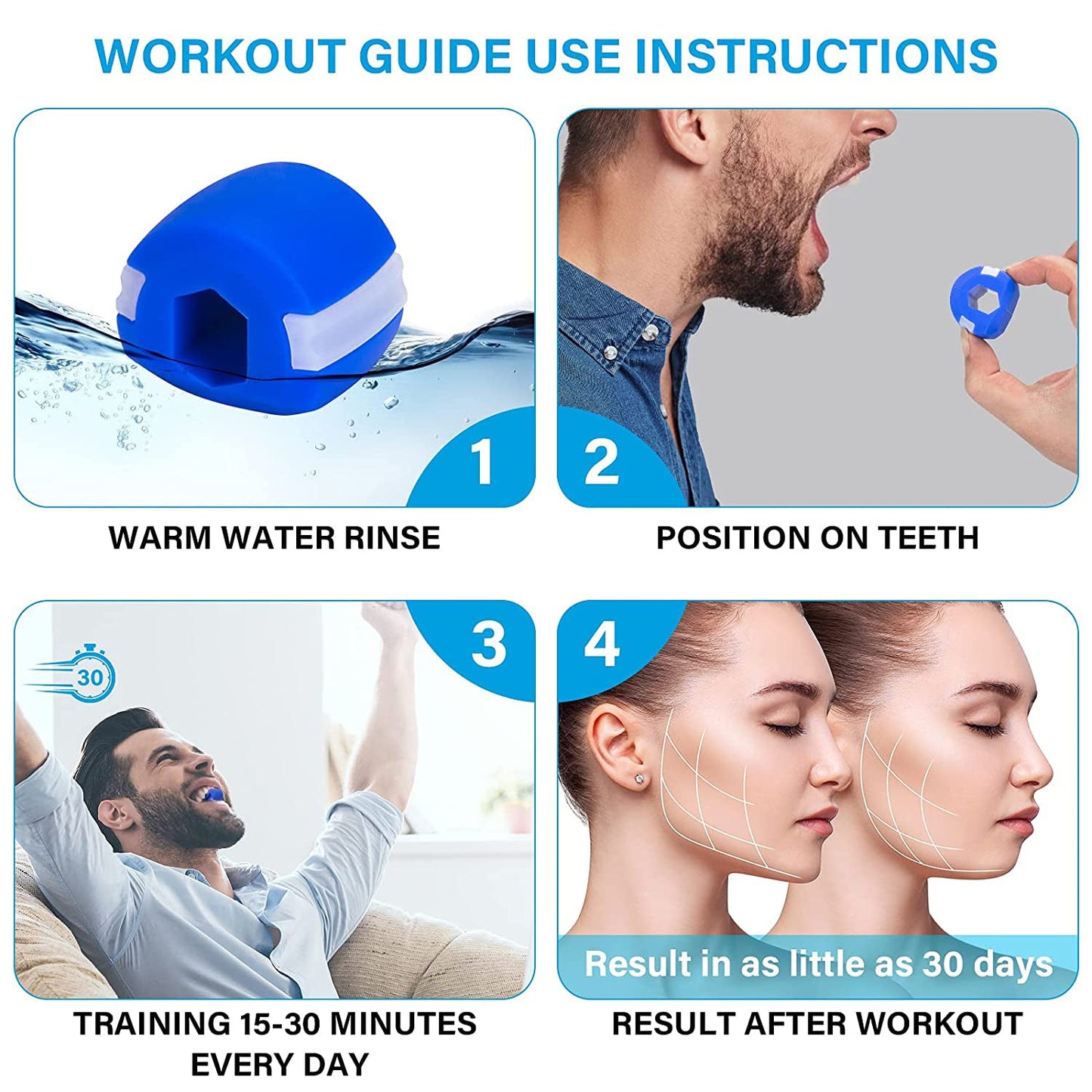6101c Cn Mix Jaw Exerciser Used To Gain Sharp And Chiselled Jawline Easily And Fast.