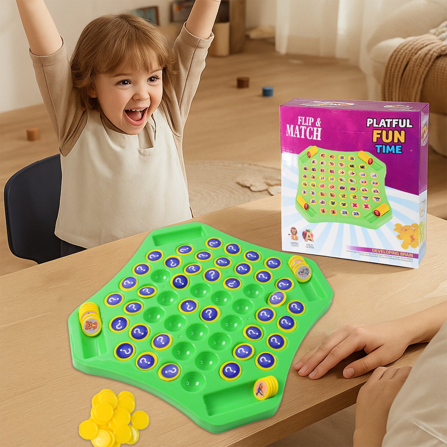 Flip Match Educational Puzzle Game Toy (1 Set)
