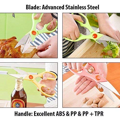 Multi-function Kitchen Household For Vegetables Fruit Cheese Meat Slices With Bottle Opener Stainless Steel Sea Food Scissor