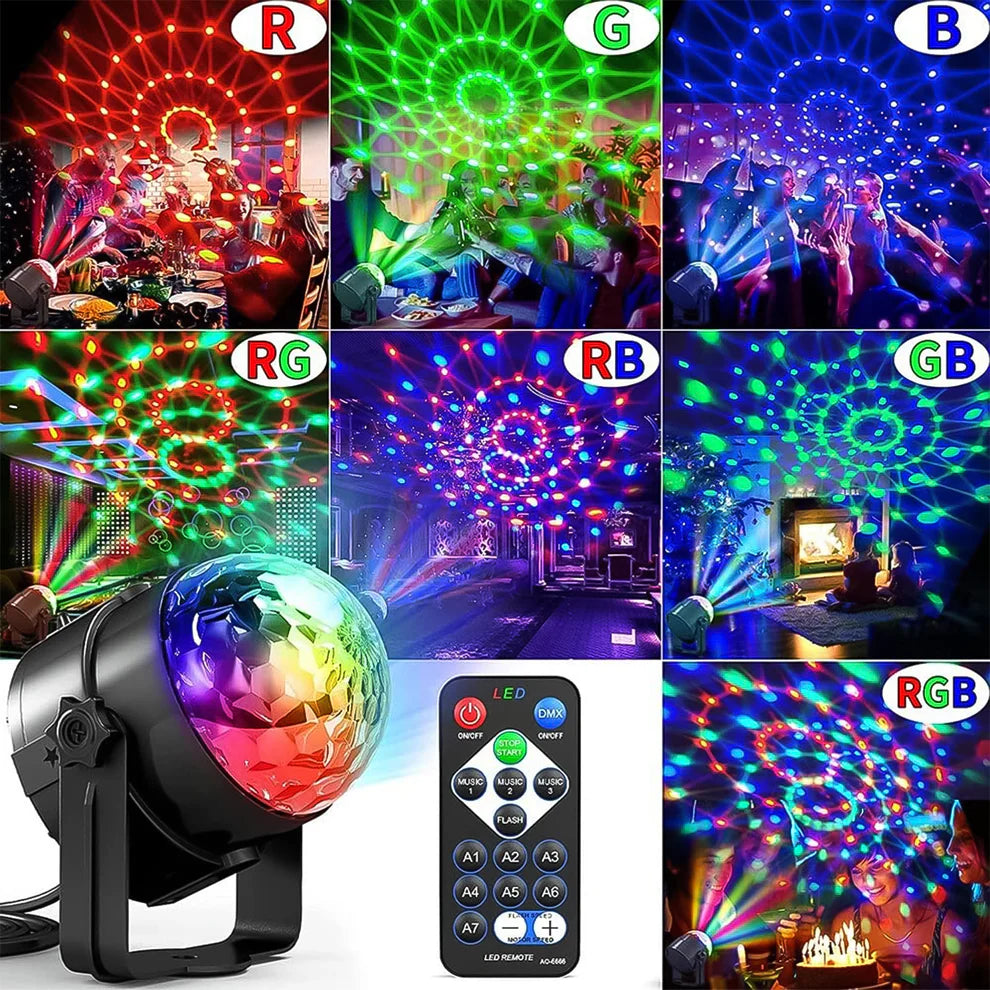 7548 Party Lights Dj Stage Light Disco Ball Light Usb Charging Party Stage Lamp Party Light For Home Bar Car Wedding Holiday Party Party Gift Kids Birthday