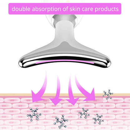 Electric Face Massager Wrinkle Remover Led Photon Face Beauty Device (1 Pc  Plastic)