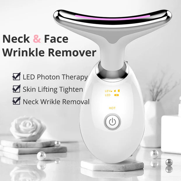 Electric Face Massager Wrinkle Remover Led Photon Face Beauty Device (1 Pc  Plastic)