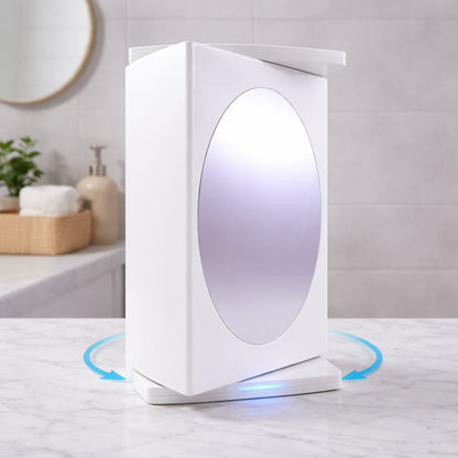 Wall Mounted Rotating Bathroom Mirror Cabinet (1 Pc 22x42 Cm)