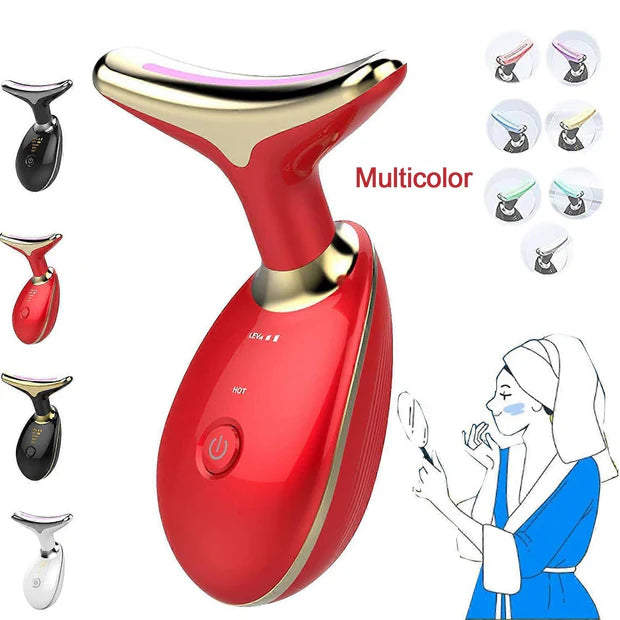 Electric Face Massager Wrinkle Remover Led Photon Face Beauty Device (1 Pc  Plastic)